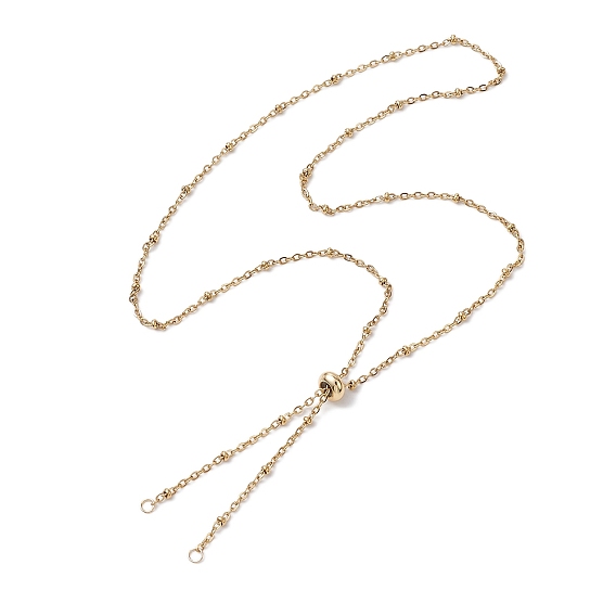 Ионное покрытие (ip) 304 колье из нержавеющей стали, с цепочками-сателлитами и латунными скользящими бусинами