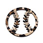 Pendentifs en similicuir motif imprimé léopard, baseball