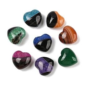 Натуральный агат (окрашенный и нагретый) сердцевидный пальмовый камень, исцеляющий карманный тон для рейки балансировка энергии медитация подарок
