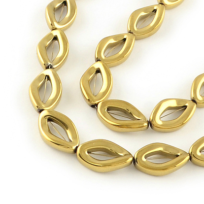 Гальванические немагнитная синтетический гематит бисер пряди, Twist овальные