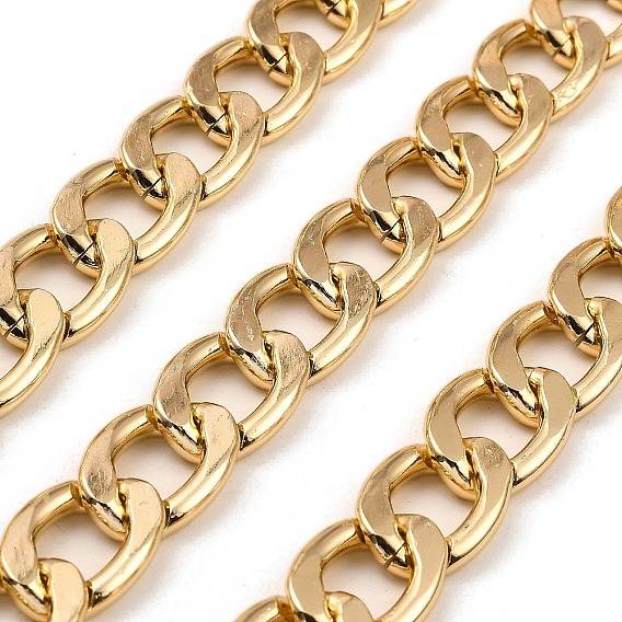 Aluminium Curb Chains, Unwelded, with Spool