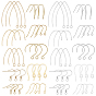 120Pcs 10 Styles Stainless Steel Earring Hooks