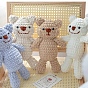 DIY Bear Display Decoration Crochet Kit, Including Embroidery Needles & Thread
