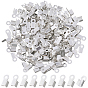 400Pcs 2Bags Iron Folding Crimp Ends, Fold Over Crimp Cord Ends