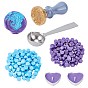 DIY Scrapbook Crafts, Including 304 Stainless Steel Spoon, Sealing Wax Particles, Paraffin Candle, Brass Wax Seal Stamps