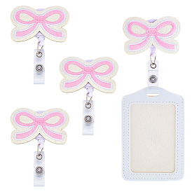 Полиэстеровая катушка для значков, зажим для значка с бантом, держатель удостоверения личности, платина