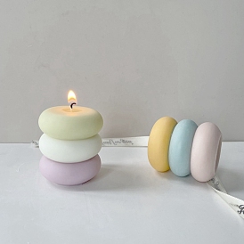 Тройные штабелируемые круглые дисковые силиконовые формы для свечей своими руками, формы для ароматерапевтических свечей, формы для изготовления ароматических свечей