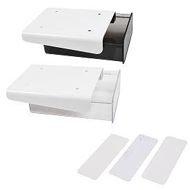 2 цвета pp под столом для хранения, ящик органайзера стола, с наклейками на клей, для офиса дома школы, самоклеящийся выдвижной лоток для выдвижных ящиков, прямоугольные