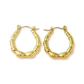 304 Stainless Steel Hoop Earrings for Women, Oval