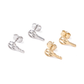 Форма ключа 304 серьги-гвоздики из нержавеющей стали для женщин