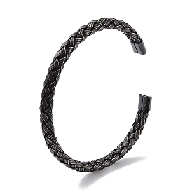 316 Surgical Stainless Steel Braided Open Cuff Bangles for Women
