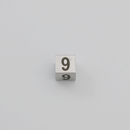 304 из нержавеющей стали европейские шарики, бусины с большим отверстием, куб с номером