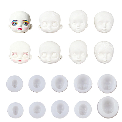 10шт. 10 виды силиконовых форм для мастики, формы для литья гипсовой смолы, плоско-круглые