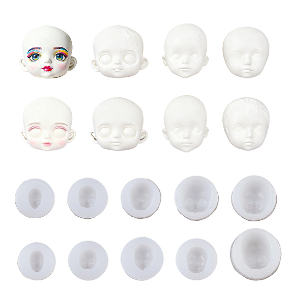 10шт. 10 виды силиконовых форм для мастики, формы для литья гипсовой смолы, плоско-круглые