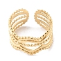 304 Stainless Steel Multi Line Wave Open Cuff Rings