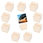 20Pcs Pinewood Chassis, Name Card Holders, for Postcard Display, Square