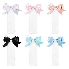 24 шт. 6 цветные полиэстеровые банты и прозрачные акриловые закладки