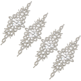 4шт. горячая фиксация стразами, латунь на заплатках, для свадебной тематики платье туфли украшение одежды, цветок