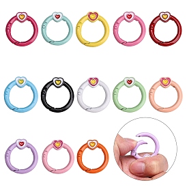 2шт. сплав пружинных затворных колец, кольцо с сердцем