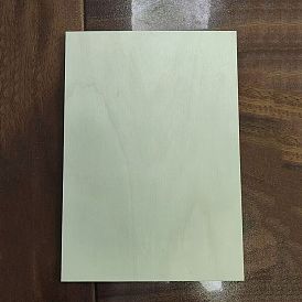 Unfinished Natural Poplar Wood Broad, Undyed, Rectangle