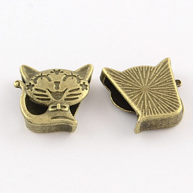 Подвески для котят из сплава в тибетском стиле, кот, без кадмия и без свинца