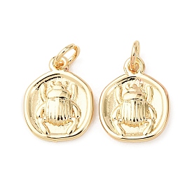 Латунь прелести, плоский круг с подвесками в виде тараканов, без кадмия и без свинца, стойки покрытие, долговечный, с целью перехода в кольце