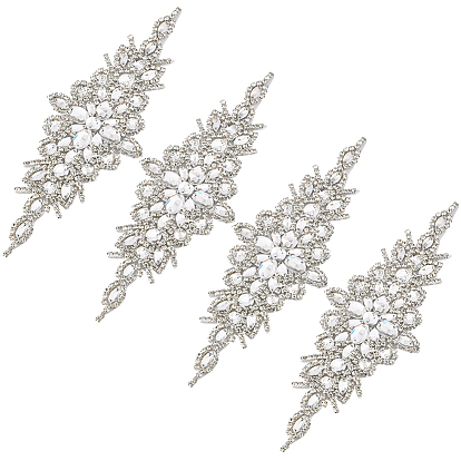 4шт. горячая фиксация стразами, латунь на заплатках, для свадебной тематики платье туфли украшение одежды, цветок