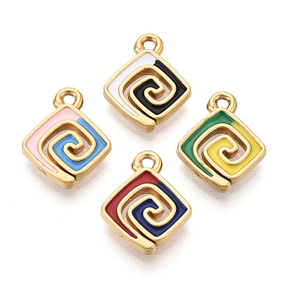 304 из нержавеющей стали шармы эмали, ромб прелести, ионное покрытие (ip), реальный 18 k позолоченный