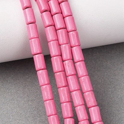 Синтетические бусины, окрашенные в бирюзовый цвет, колонка