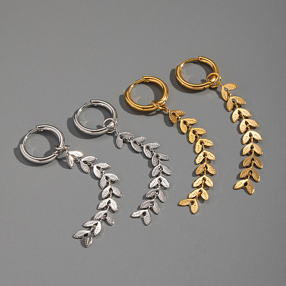 304 серьги-кольца с кисточками из нержавеющей стали