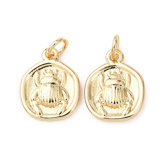 Латунь прелести, плоский круг с подвесками в виде тараканов, без кадмия и без свинца, стойки покрытие, долговечный, с целью перехода в кольце