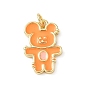 Латунь эмаль подвески, медведь, с целью перехода в кольце, без свинца и без кадмия, долговечный, реальный 18 k позолоченный, стойки покрытие