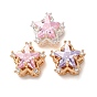 Латунные микро проложить кубического циркония бусы, полые цветок