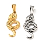 PVD Vacuum Plating 304 Stainless Steel Pendants, Snake
