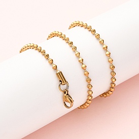 3мм 304 ожерелья из нержавеющей стали в форме блюдца, ионное покрытие (ip)