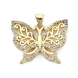 Латунные микро проложить кубического циркония подвески, реальный 18 k позолоченный