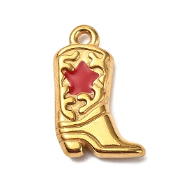 304 нержавеющей стальной эмали подвески, ковбойские сапоги с подвеской в виде звезды