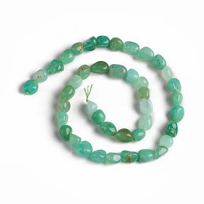 Natural Chrysoprase Beads Strands, Tumbled Stone, Nuggets