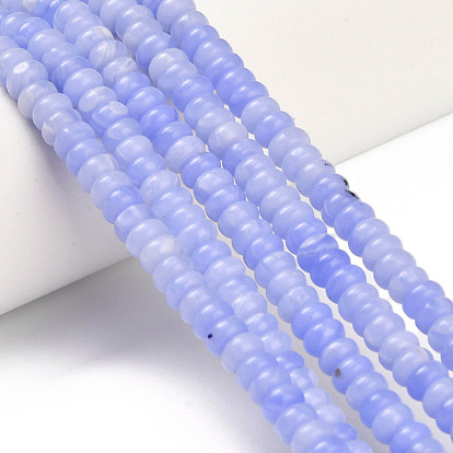 Синтетические синие кружевные бусины из агата, рондель