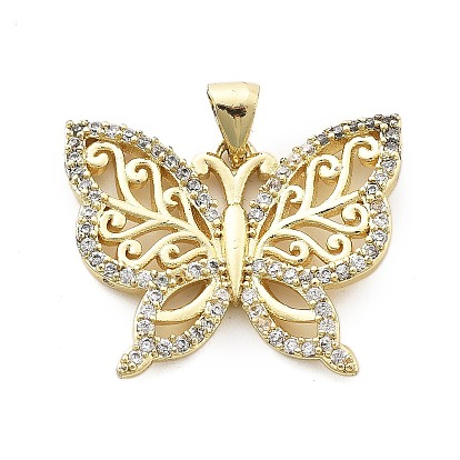 Латунные микро проложить кубического циркония подвески, реальный 18 k позолоченный