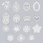 15Pcs 15 Style Lace Embroidery Sewing Fiber, DIY Garment Accessories, Mixed  Shape