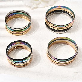 304 Простые браслеты из нержавеющей стали для женщин и мужчин