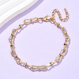 304 браслеты на ногу из нержавеющей стали с бантом для женщин