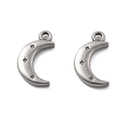 304 прелести нержавеющей стали, луна со звездным шармом, анти-тускнение