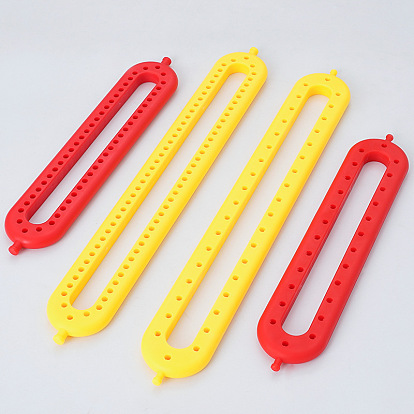 Rectangle Plastic Knitting Looms, with Crochet Hook and Needle, DIY Scarf Hats Shawl Making Tools