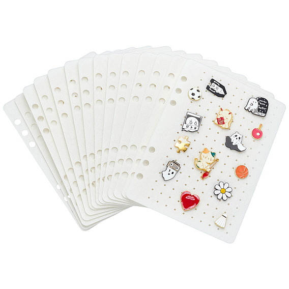 14 шт. фетровая ткань для хранения брошей-булавок, листы для книги-коллекции эмалевых значков, прямоугольные