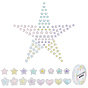 160Pcs 16 Styles Transparent Acrylic Beads and 1 Roll Elastic Crystal Thread, for DIY Stretch Bracelets Making Kits
