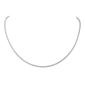 2.5мм 304 ожерелья из нержавеющей стали с цепочкой из пшеницы, с 201 цепными бирками из нержавеющей стали, не тускнеет