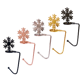 Cintres à crochets en fer et en alliage, cintre de chaussette de cheminée, pour les décorations de Noël, flocon de neige