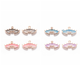 Pendants en alliage de zinc d'émail, pour les bijoux DIY, Des boucles d'oreilles, bracelets faisant, chauve-souris, or